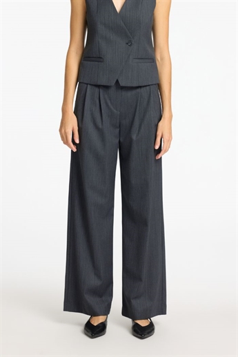 Naya HW Extra wide pants, Steel Gray